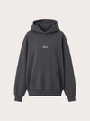 doa oversized hoodie in dark grey with embroidered logo, front view