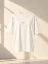 doa off-white oversized tee, flat front view